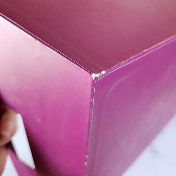 HOM burgundy basket sturdy cardboard organizer storage - Picture 4 of 6